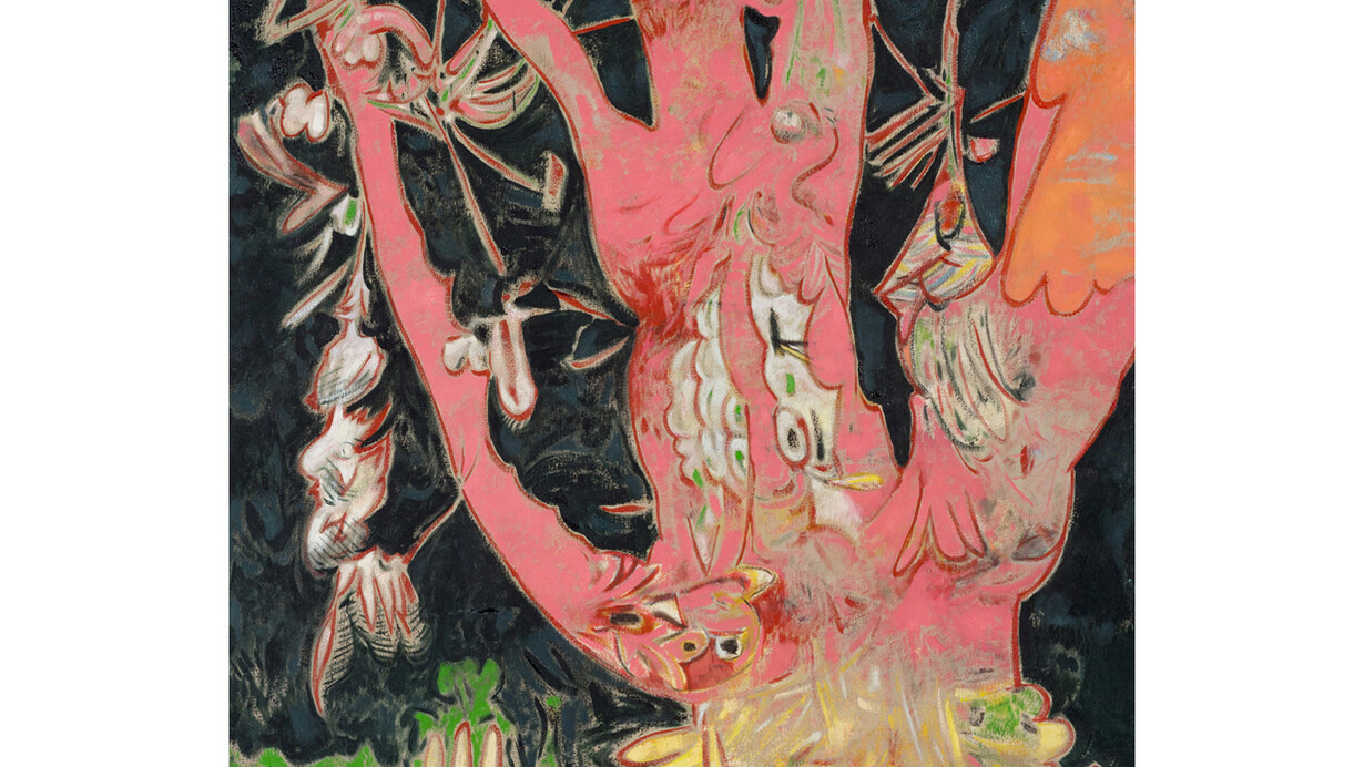 Scott Anderson, Suregum, 2015, Oil and crayon on canvas, 84 x 76 cm