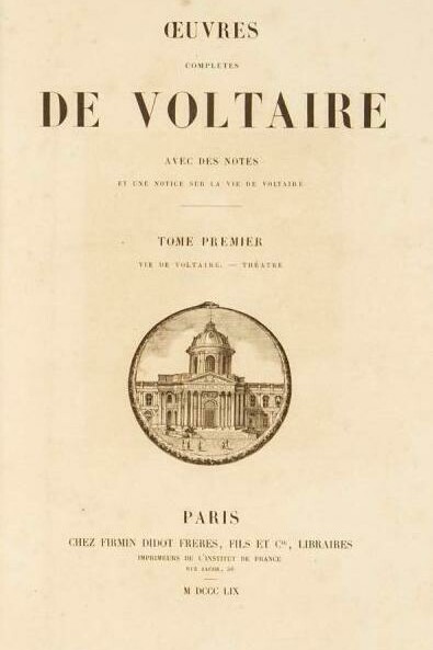 Una edición de las obras completas de Voltaire