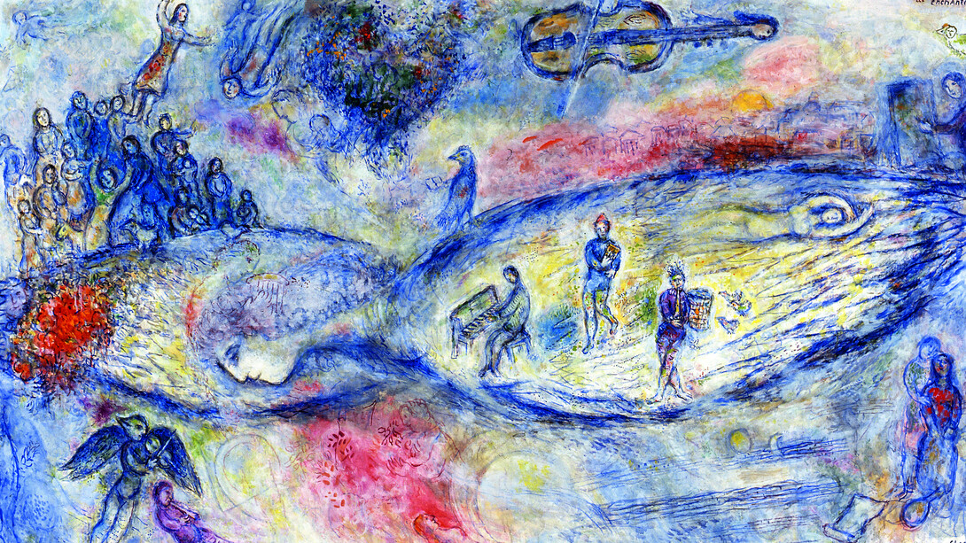 Marc Chagall, Ricordo del flauto magico, 1976. Per gentile concessione di Palazzo di Diamanti
