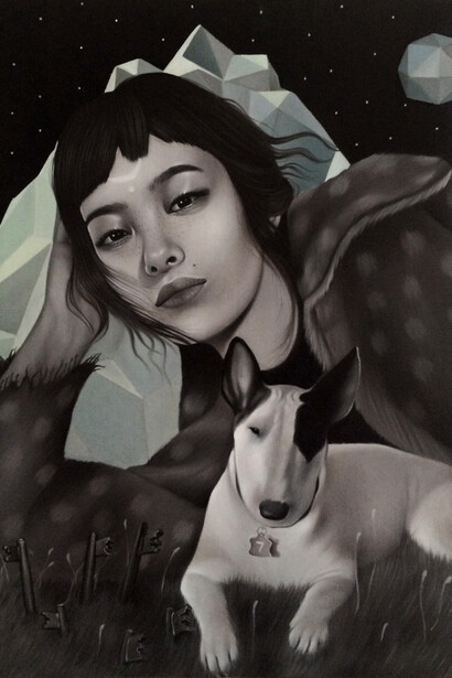 Seven Moods, Seven keys, detail, 60 x 70 cm, oil on canvas, dorothycircusgallery