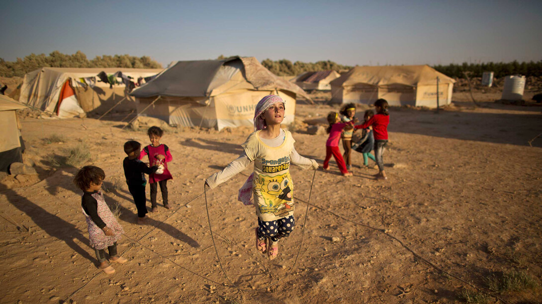 Niños sirios refugiados en Jordania