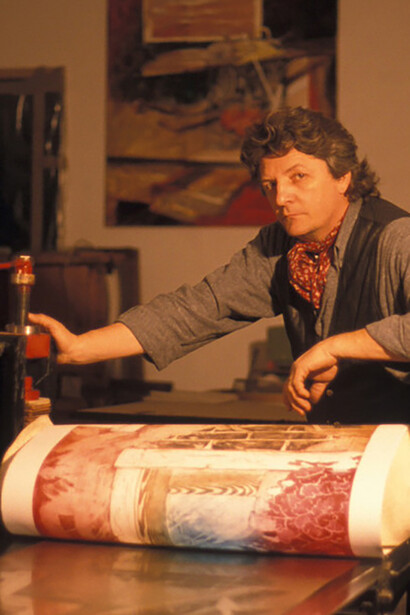 Maurizio Fantoni nel suo atelier