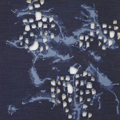 Valentina Liernur, ahh…ah…#12, 2014, Denim, bleach, 152 x 141 cm / 59.8 x 55.5 inches, Courtesy of Campoli Presti, London / Paris