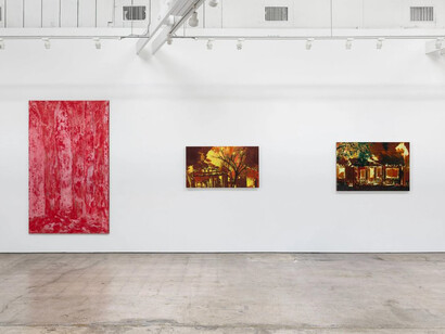 Michael Handley and Greg Lindquist, Fire, exhibition view. Courtesy of The Landing Gallery