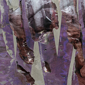 Letha Wilson, Goblin Valley Red (2014) Unique C-print, concrete transfer, concrete, aluminum frame cm. 76.83x87x5 (in. 30 1⁄4 x 34 1⁄4 x 2)