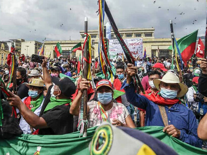 La minga indígena ha protagonizado diversas protestas para garantizar el respeto de sus derechos en Colombia