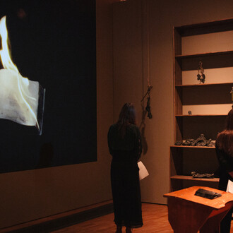 Urmas Lüüs, The life and death of Mr. N, exhibition view. Courtesy of the Art Museum of Estonia