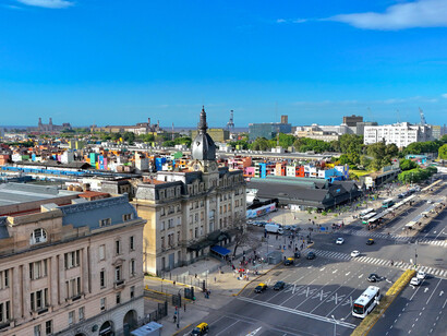 The vibrant streets of Buenos Aires seen from above, reflecting the realities explored by contemporary Argentine filmmakers