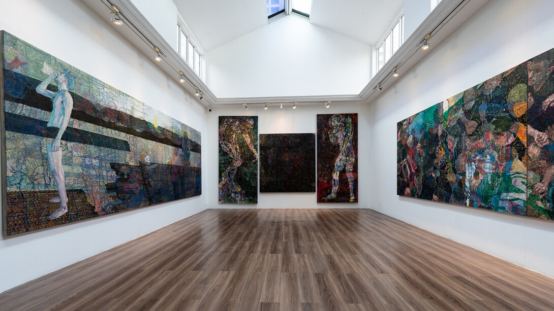 Arnont Lertpullpol, Chaos poet knight, exhibition view. Courtesy of Number 1 Gallery