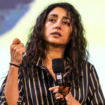 Locarno78, Golshifteh Farahani introduces a screening of "Alpha", 07.08.2025. Ph. MMarrtegani, Locarno Film Festival / Ti-Press