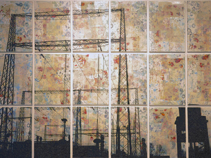Manuel Felisi, Senza titolo, 2015, tecnica mista su tela, 112 x 161 cm