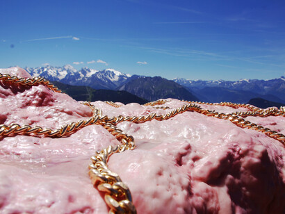 Perishable Goods (close up), 2014, 130 x 90 x 105cm, (wooden pallet, wood, metal, resin, wax)