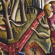 David Jones, The Garden Enclosed (detail), 1924, oil on board, 35.6 x 29.8 cm © Trustees of the David Jones Estate / Tate, London 2015