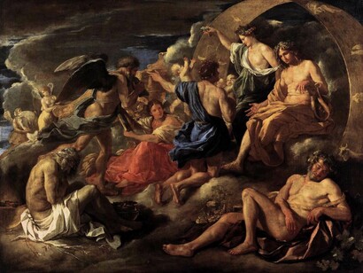 «Helios y Faetón con Saturno y las Cuatro Estaciones» (c. 1635), Nicolas Poussin