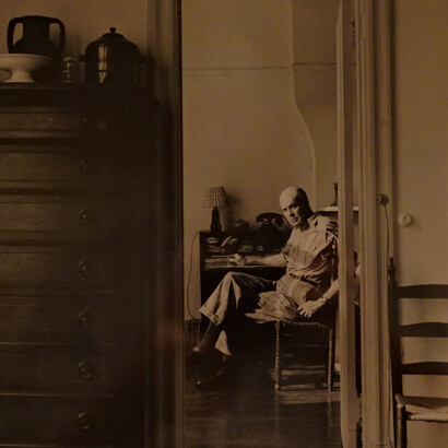 Arnold Newman americano, 1918-2006,
Edward Hopper, 1941.
Stampa alla gelatina d'argento.
Questa fotografia si trova nel Philadelphia Museum of Art, USA