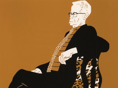 Phyllis Sloane,
Paul Travis (detail), 18,18 1969,
screenprint,
10 x 14 inches. Courtesy of the artist and Gerald Peters Contemporary
