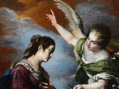 Bernardo Strozzi, Annunciazione, particolare