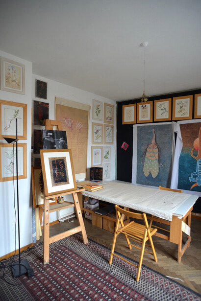Lo studio di Mariella. Foto di Alberto
Giorgio Cassani