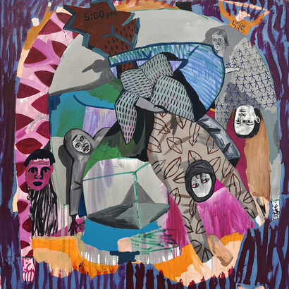 Gregory Rick, Fissure, acrylic on canvas. Courtesy of the artist and Johansson Projects, CA