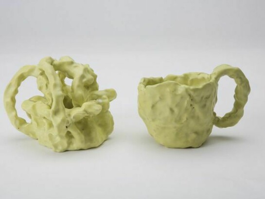 Beverly Semmes, Yellow Pair, 2009. Glazed ceramic, 6 x 18 x 8 in.