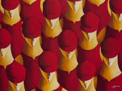 Ottorino Stefanini, La bellezza dell'indifferenza, 2014, acrilico su tela, 100 x 70 cm