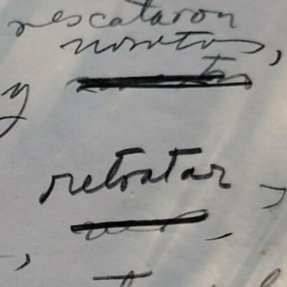 Manuscrito de Carlos Martínez Rivas