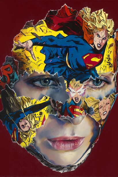 La Cage et l’immortalité puissante, 40X30, acrylic on canvas, 2022