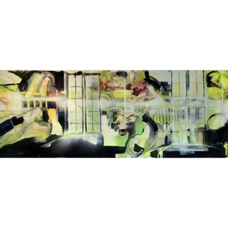 Yvette Gellis, Mont Tilly - 2014, Oil 50" x 210"