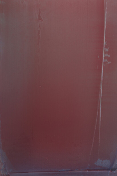 Small Study 2015 (Metallic pigments/red), 44 x 32,5 cm, pigmento e acrilico/poliuretano su pannello composito in alluminio, 2015