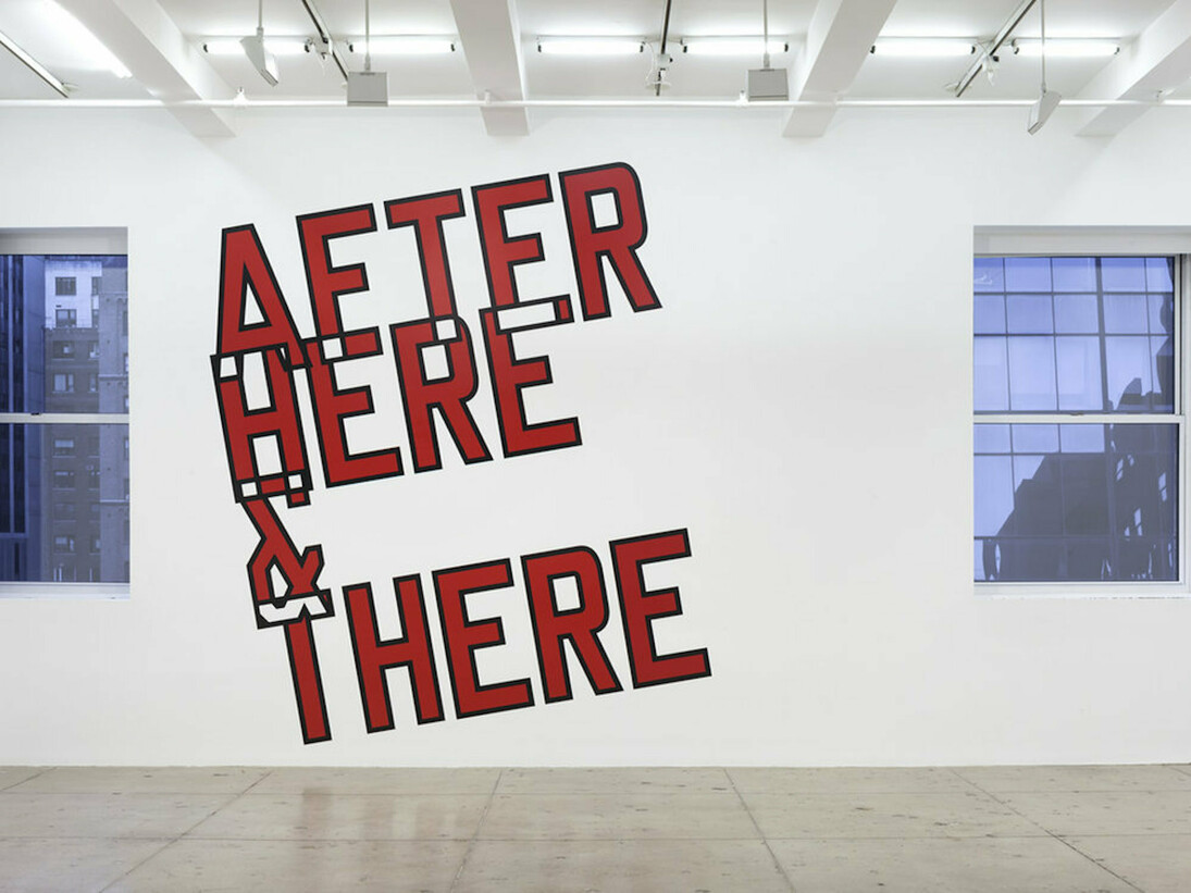 Lawrence Weiner, Exhibition view. Courtesy of Marian Goodman Gallery