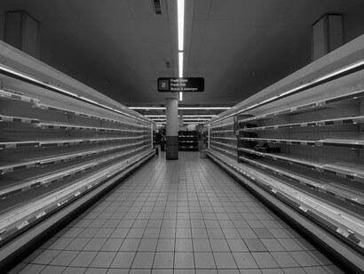 During the pandemic, many stores had empty shelves, due to 'panic buying'