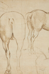 Leonardo da Vinci Studies of a Horse, c. 1490 Metalpoint (probably silverpoint) on pale buff prepared paper, 19.9 × 28.5 cm Lent by Her Majesty Queen Elizabeth II