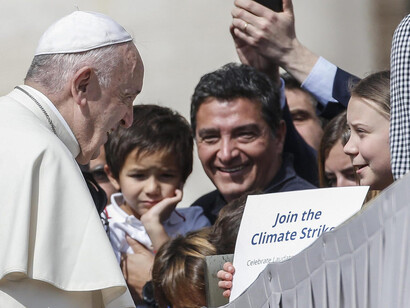 Greta Thunberg con il Papa