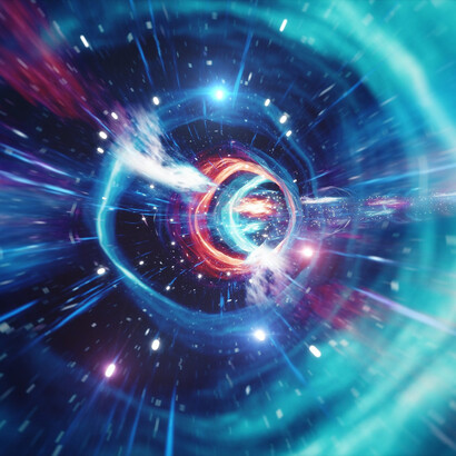 Representación gráfica de un agujero de gusano