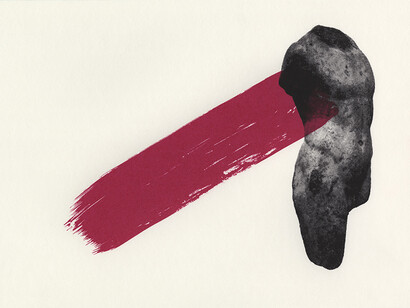 Yu Feifei, A Man with Strokes, 2014, Screen print, 25 x 35 cm (9 7/8 x 13 3/4 in.) Ed.
of 20