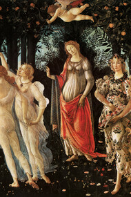 Sandro Botticelli, Primavera or Allegory of Spring, c. 1478-1485. Tempera on panel, 203 x 314 cm. Galleria degli Uffizi, Florence