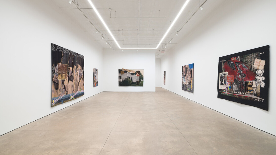 Erin M. Riley, Life looks like a house for a few hours, exhibition view. Courtesy of P·P·O·W