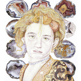 Faiza Butt, Erosion 3, 2014, Ink-jet print and ink drawing on archival cotton paper, 29.7 x 21 cm (11 ¾ x 8 ¼ in)