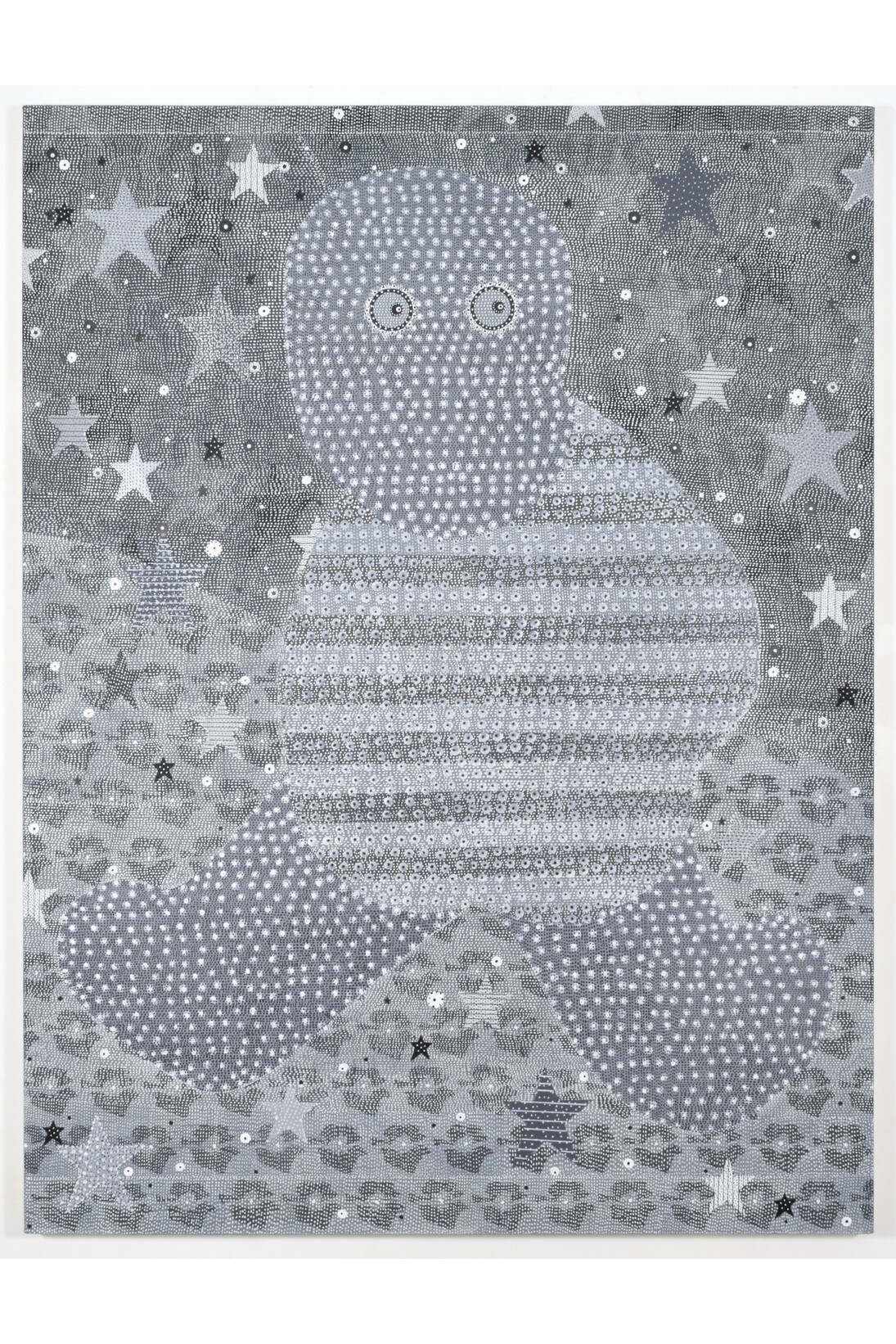 Glenn Goldberg, A Friend, 2015, Acrylic, gesso, ink, and pencil on canvas. 84” x 63”