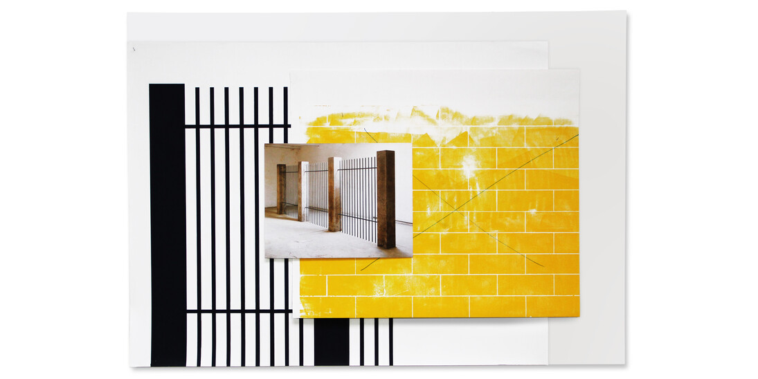 Hubert Kiecol  O.T., 2017, Drawing, monotype, photograph, mounting plate, acrylic glass 100 x 140 cm / 39 3/8 x 55 1/8 inches