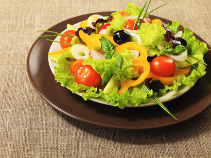 Plato de un restaurante vegetariano