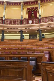 Las bancadas vacías del Congreso de los Diputados
