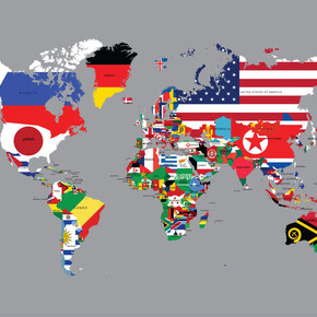 Satoshi Hashimoto, Each Country Was Moved to the Next, 2011-2013, world atlas, and a concept from a person called “S.S.” that the artist 'transplanted' into himself