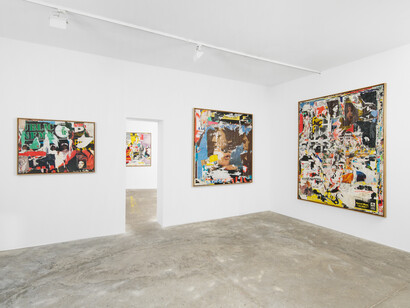 Artistes divers, Jacques Villeglé, Star, vue de l'exposition. Avec l'aimable autorisation de la Galerie Georges-Philippe et Nathalie Vallois