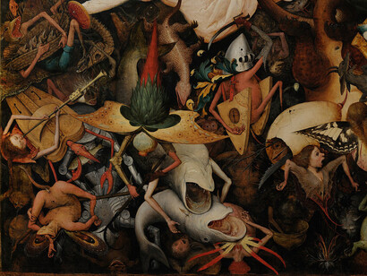 Pieter Brueghel el Viejo, La caída de los ángeles rebeldes (1562, detalle), Museos Reales de Bellas Artes de Bélgica, Bruselas