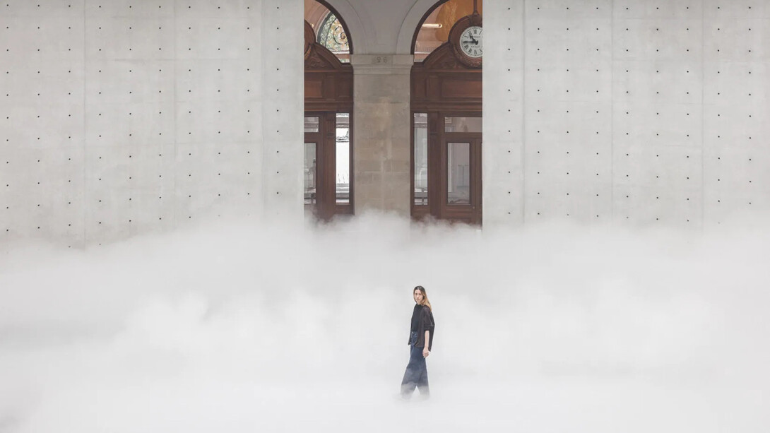 Fujiko Nakaya, vue de l'exposition. Avec l'aimable autorisation de la Bourse de Commerce