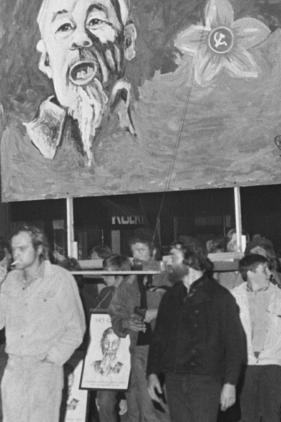 Manifestación en homenaje a Ho Chi Minh, Ámsterdam, Países Bajos, 10 de septiembre de 1969