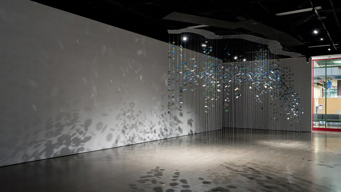 Hannah Claus, Tsi iotnekahtentiónhatie (Tiohtiàke), exhibition view. Courtesy of Leonard and Bina Ellen Art Gallery