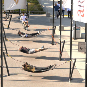 Leopold Kessler, Hammock synchronization, 2023. Courtesy of Musa Museum