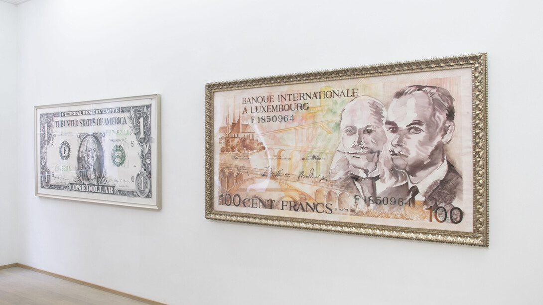 Tawan Wattuya, Money, exhibition view. Courtesy of Nosbaum Reding